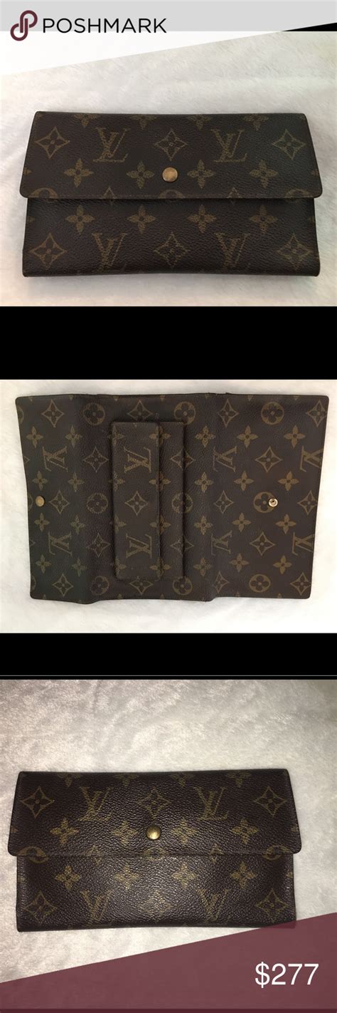 louis vuitton wallet checkbook|trifold Louis Vuitton wallet.